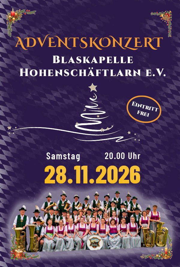 Adventskonzert Blasmusik Hohenschäftlarn im Postsaal Ebenhausen-Schäftlarn