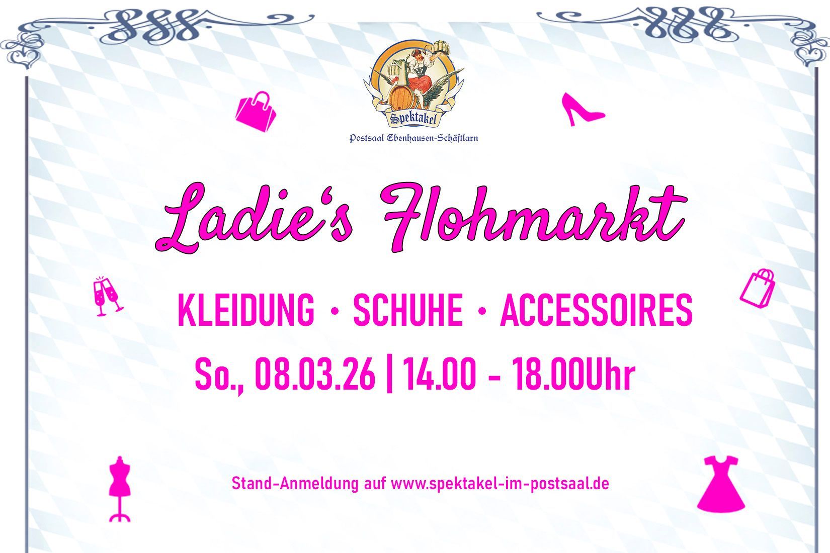 Ladies Flohmarkt - Kleidung! Schuhe! Accessoires! im Postsaal Ebenhausen